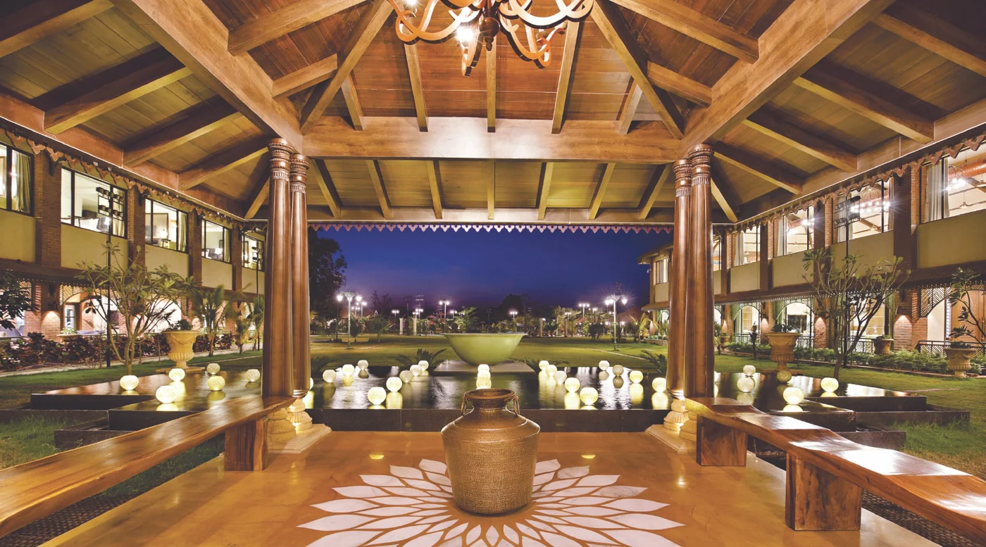 Club reception interior at Suncity Club & Resort, Vadodara