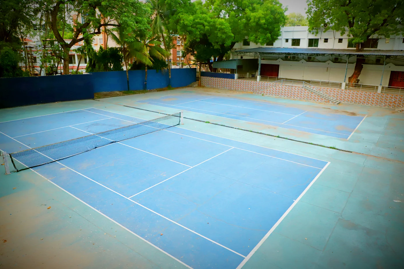 Outdoor tennis courts at Asansol Club
