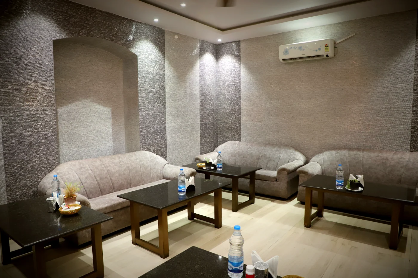 Interior seating area at Asansol Club