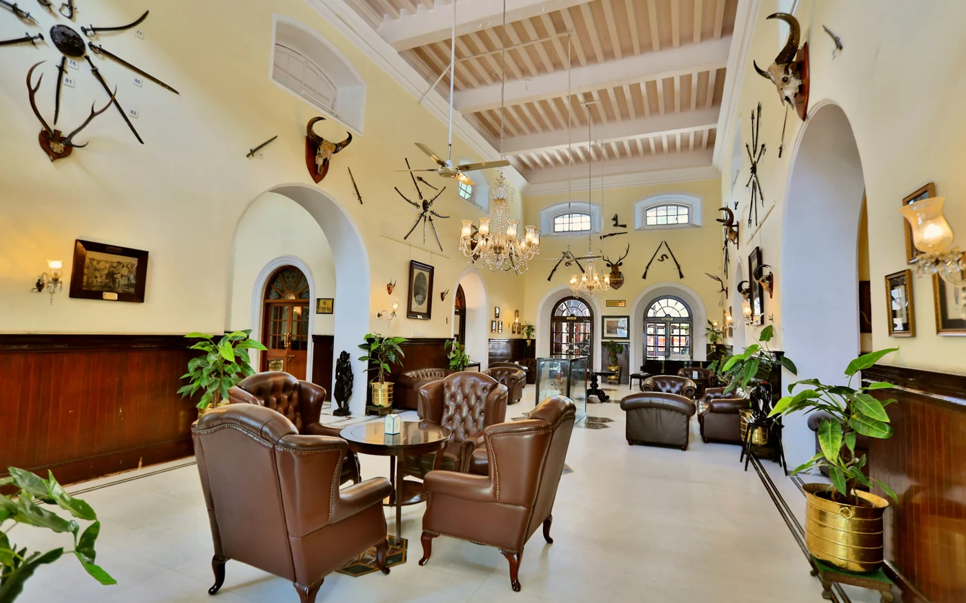 Heritage clubhouse interior at Bangalore Club