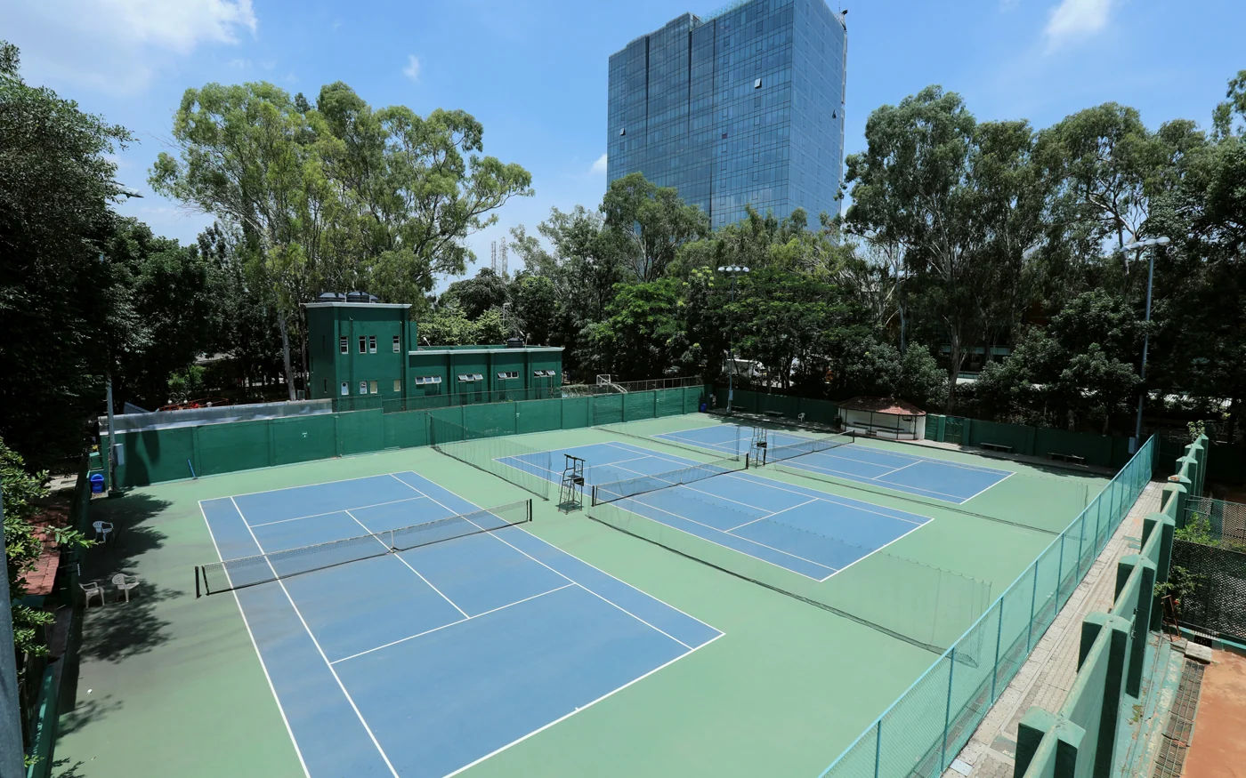 Tennis courts at Bangalore Club