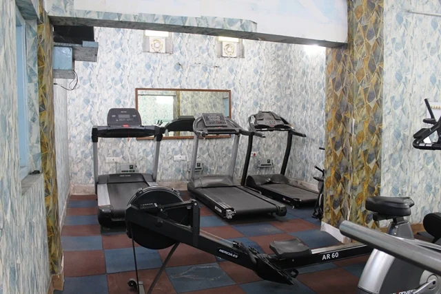 Treadmills in the Bokaro Club gymnasium