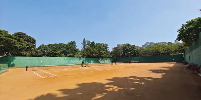 Tennis court at Bowring Institute