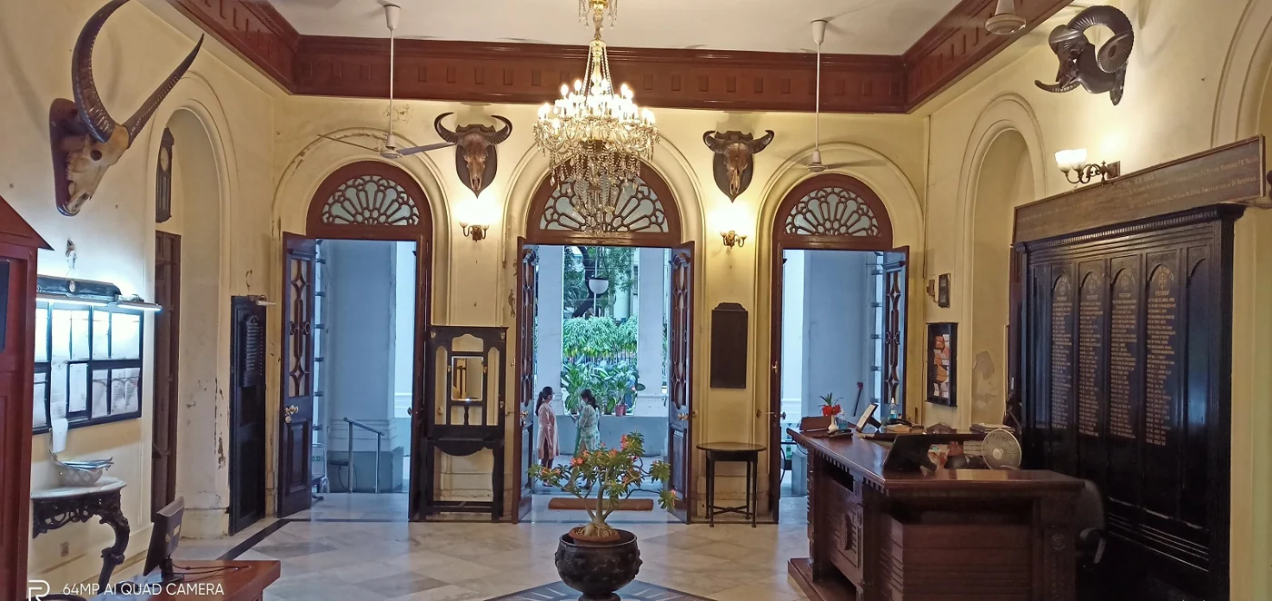 Entrance hall at Calcutta Club