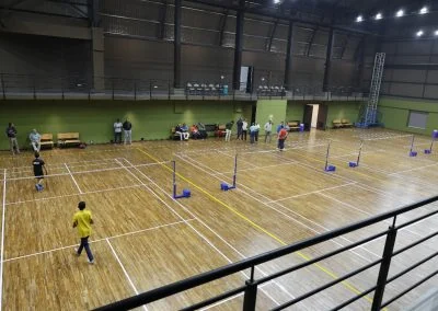 Indoor badminton hall in use at Deccan Gymkhana