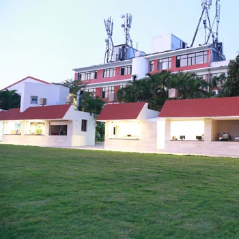 Main lawn and clubhouse at Jubilee Hills International Centre