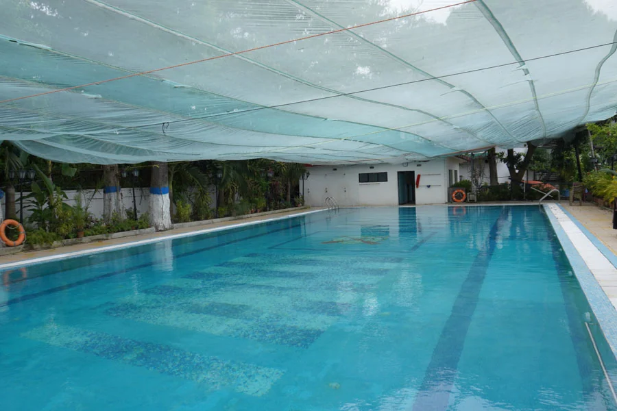 Covered swimming pool at Lake Club