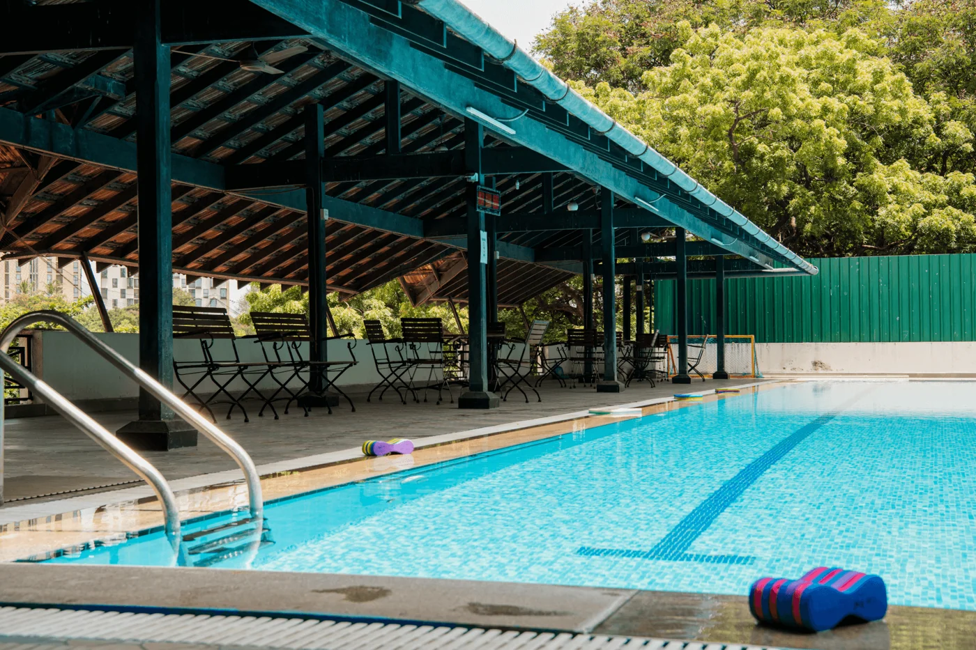 Madras Boat Club — swimming pool and shaded seating