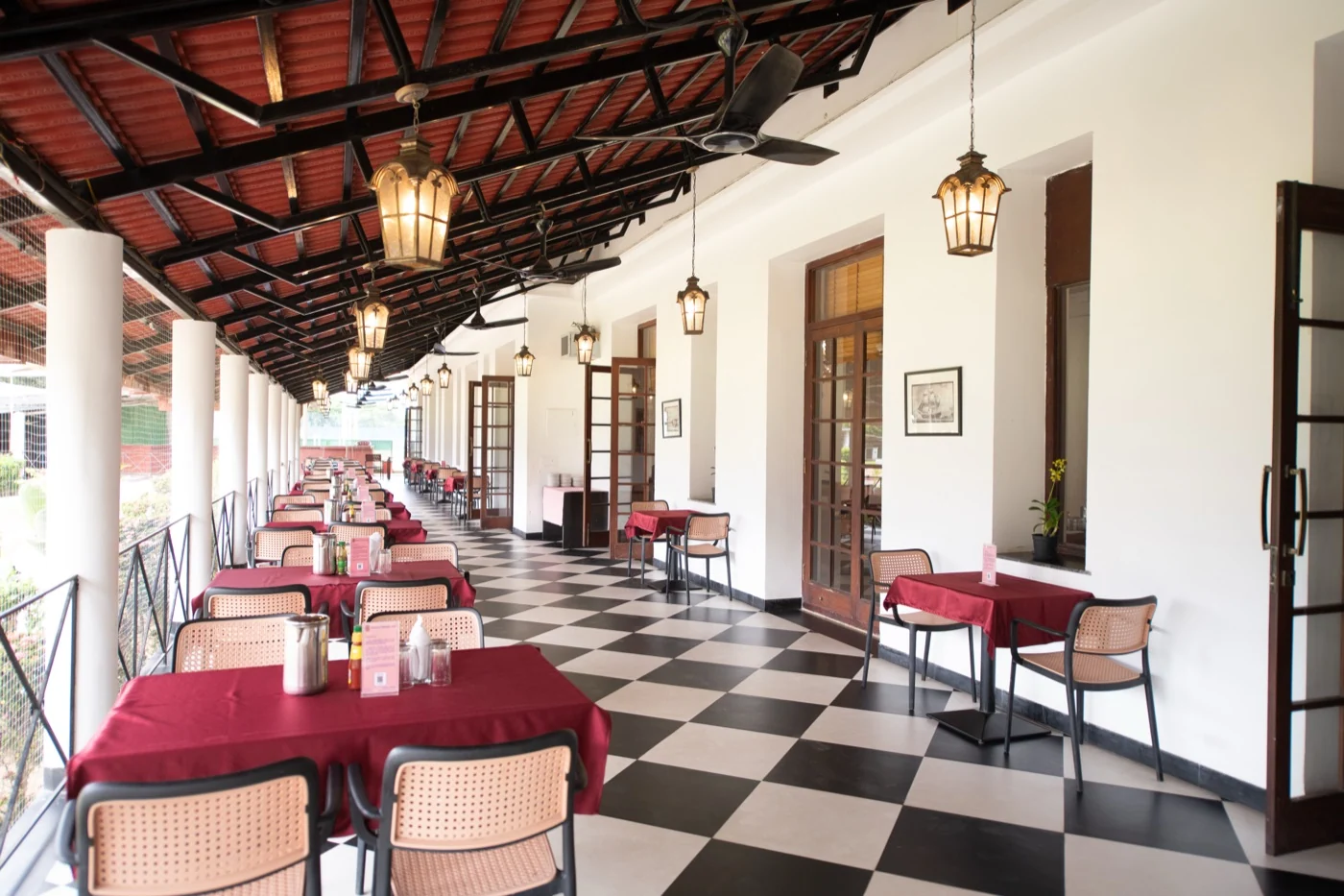 Madras Gymkhana Club — Verandah restaurant