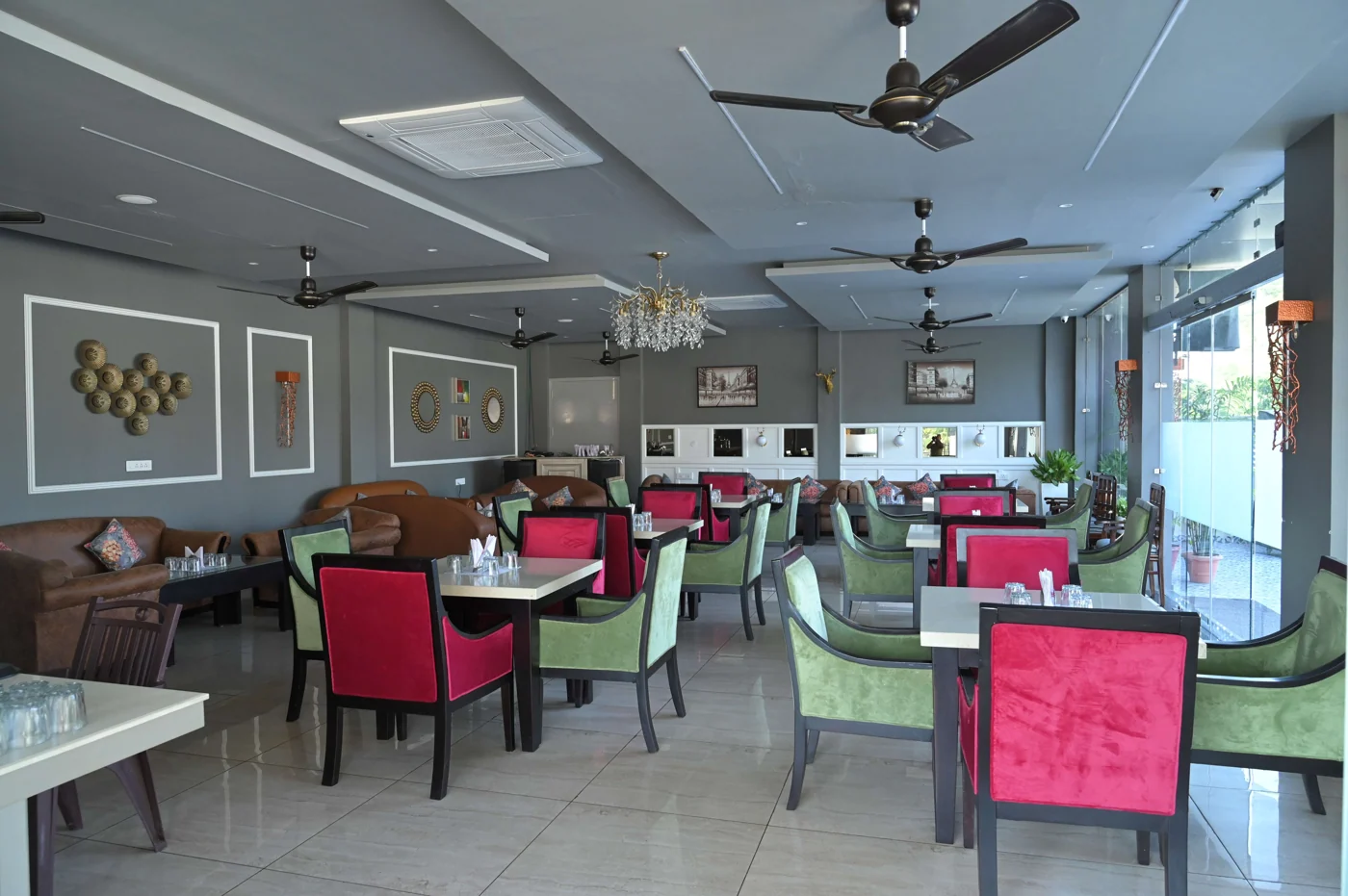Club hall with card tables — Rajindra Gymkhana & Mahendra Club