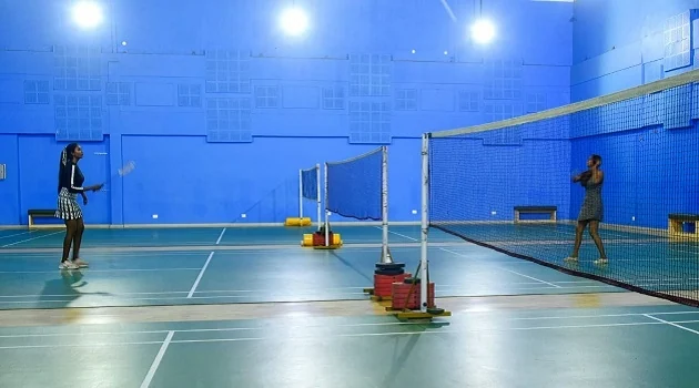 Indoor badminton hall at Ranchi Club