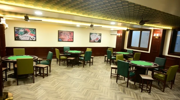 Card room at Ranchi Club