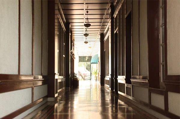 Heritage clubhouse corridor at Secunderabad Club