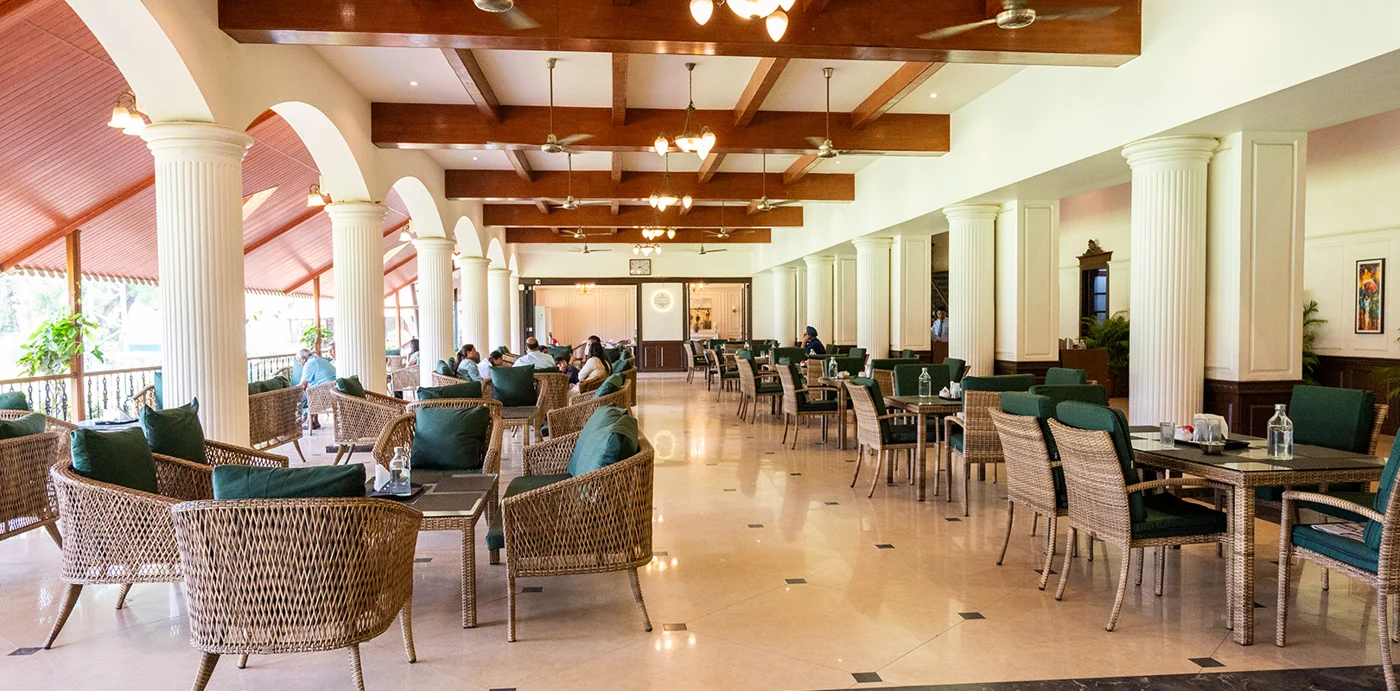 Veranda seating at The Poona Club
