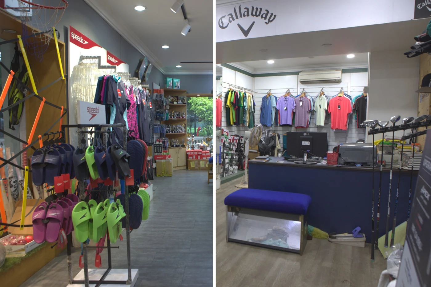 Sports pro shop at Tollygunge Club